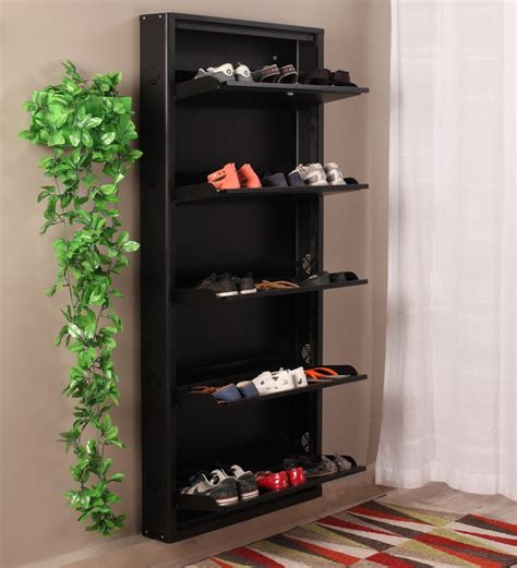 Buy Eliteo Metal Black 5 Shelves Shoe Rack Online Modern Metal Shoe