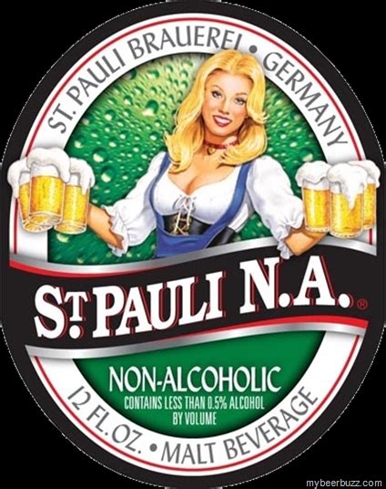 St Pauli Non Alcoholic Na St Pauli Girl Beer Cartoon Dark Lager