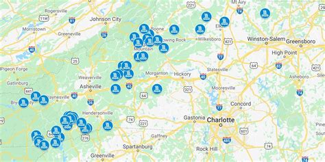 Map Of Waterfalls In Western Nc 50 Of The Best