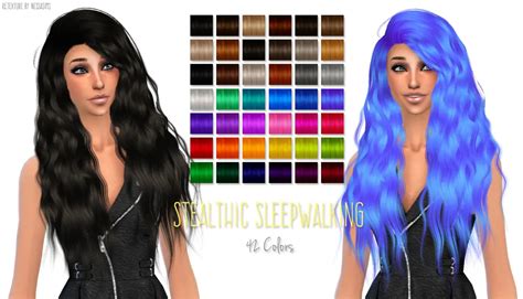 Sims Hairs Nessa Sims Stealthic Sleepwalking Hairstyle Retextured
