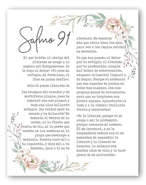 Salmo 91 Para Imprimir Espanol