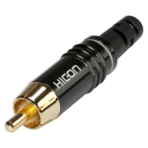 Sommer Cable Shop Hicon Rca 2 Pole Metal Soldering Male Connector Gold Plated Contacts