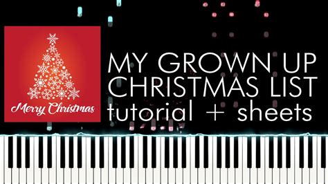 Natalie Cole My Grown Up Christmas List Piano Tutorial How To