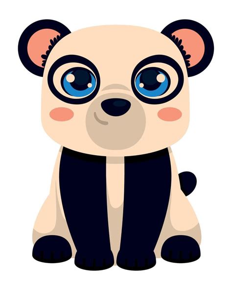 Panda Cute Animal 16754846 Vector Art At Vecteezy