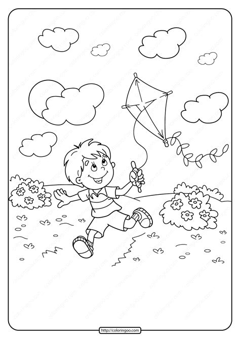 You can download and print this super mario odyssey. Printable Boy Flying a Kite Pdf Coloring Page