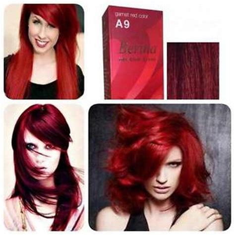 Permanent Hair Colour Dye Berina Garnet Red Dyed Hair Bold Hair