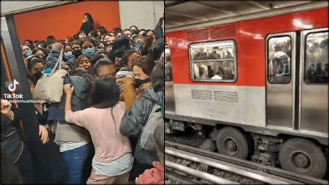 Mujer Intenta Salir Del Metro De La Cdmx Y No La Dejan Video Se Viraliza