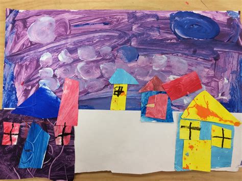 Kindergarten Winter Collage Art With Ms Bruce