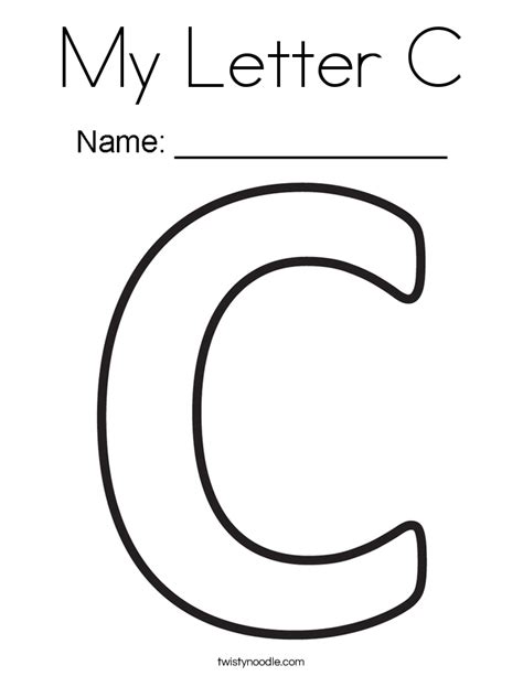 How to change text color and text background color in a console application. My Letter C Coloring Page - Twisty Noodle