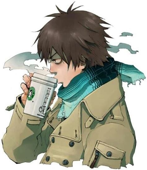 Some Guy Drinking A Chai Latte Manga Drawing Manga Art Anime Art Ao