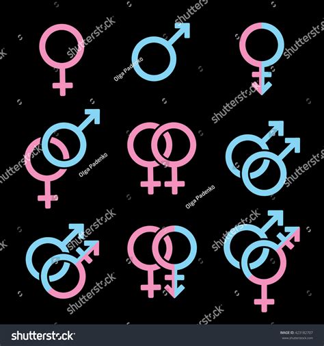 set gender symbols stock vector royalty free 423182707 shutterstock
