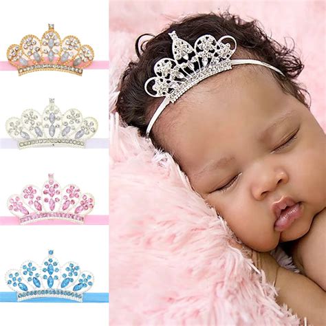 Toddler Newborn Baby Girl Princess Crown Crystal Diamond Tiara Hair