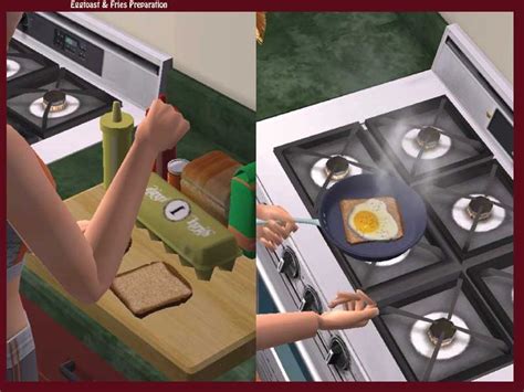 Mod The Sims Af Requests 35 Fries With Eggtoast Or Chicken Sims