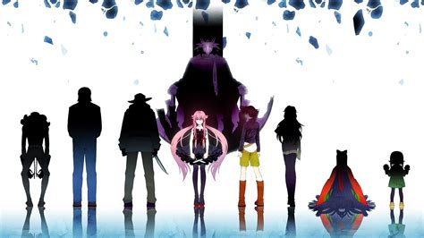 Pink Hair Long Hair Standing Mirai Nikki Amano Yukiteru Gasai Yuno