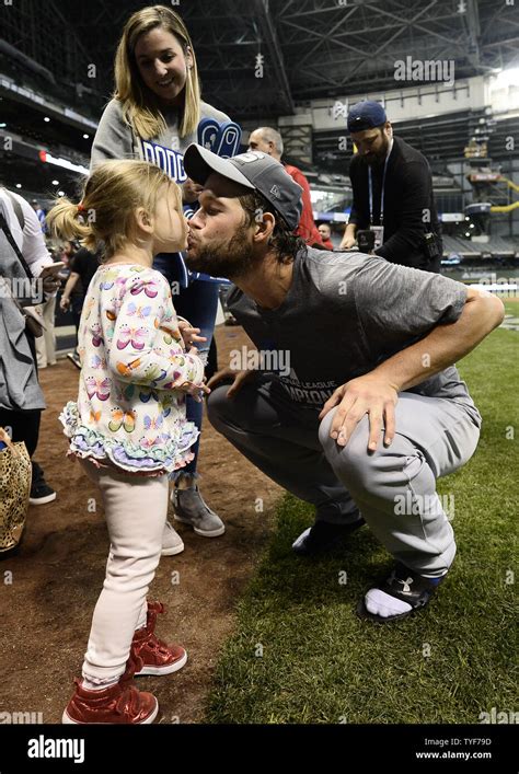 Los Angeles Dodgers Pitcher Clayton Kershaw With His Wife Ellen