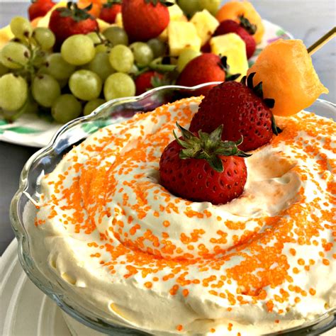 Three Ingredient Orange Fruit Dip Krazy Kitchen Mom