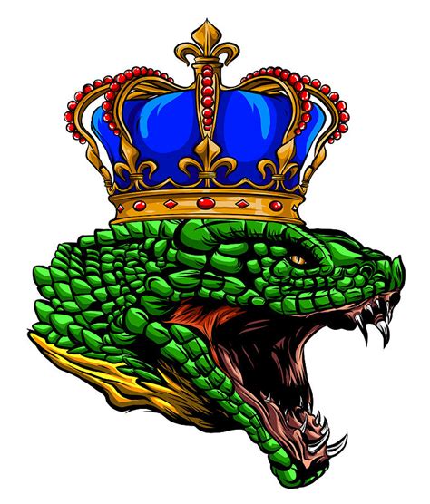 Crowned Snake Head Logo Viper Emblem Design Editable For Your Business