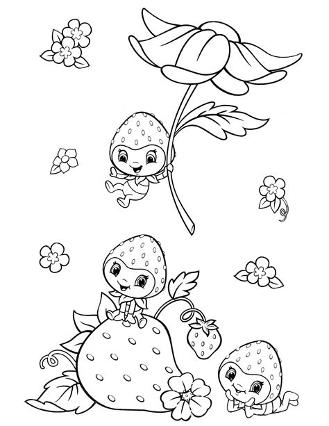 Free printable strawberry coloring pages. Strawberry Shortcake 40 - Coloringcolor.com