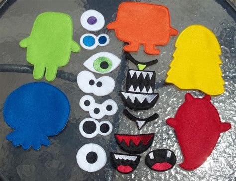 Build Monster Felt Quiet Busy Busy Book Add On Page Monster Faces