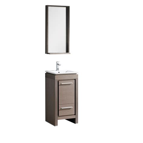 The glacier bay collection of vanity combosthe glacier bay collection of vanity combos accommodates customers who are looking for traditional bathroom styling at an affordable price. 16.5 Inch Single Sink Bathroom Vanity in Gray Oak with ...