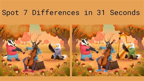 Spot The Difference Can You Spot 7 Differences In 31 Seconds