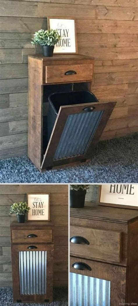 Large trash cans will not fit well in a small kitchen since they will take up a lot of floor space and get in the way. 15 Best And Unique Rustic Trash Can Ideas for Outdoor ...