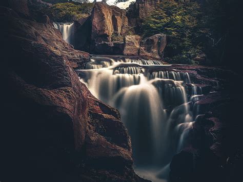 Free Download Hd Wallpaper Waterfall Rocks Creek Stream 4k