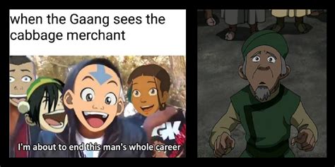 Avatar The Last Airbender The 10 Best Cabbage Man Memes