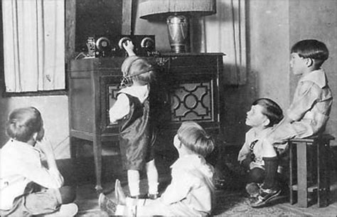 Children Listening To Radio Calgary Alberta Circa 1920s