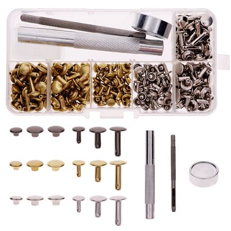 120 Set High Quality Leather Press Studs Snap Fasteners Kits Sewing