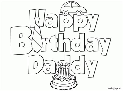 Happy Birthday Daddy Coloring Page Free Printable Printable Templates