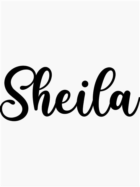 Sheila Name Handwritten Calligraphy Sticker For Sale By Yelenastore