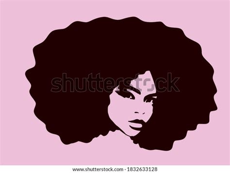 Afro Hair Silhouette Black Queen Illustration Stock Illustration