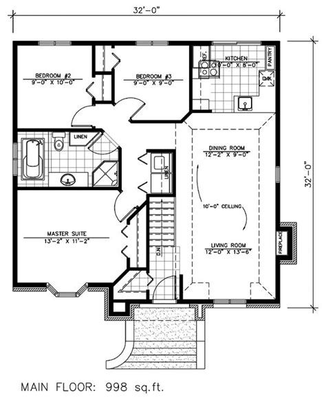 One Story Style House Plan 48123 With 3 Bed 1 Bath Mobile Home Floor