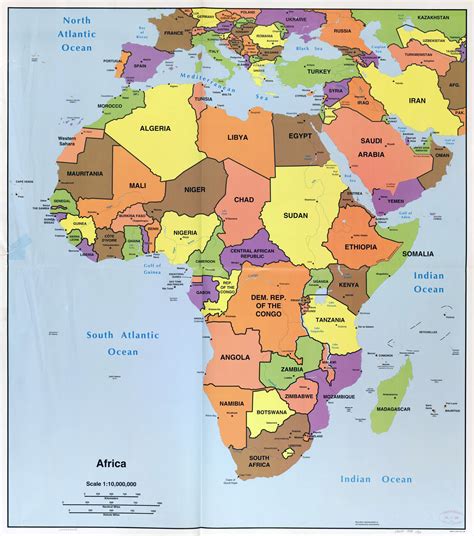 Africa Map With Capitals Maps Of African Continent Countries