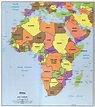 Large detailed political map of Africa with all capitals – 1998 ...