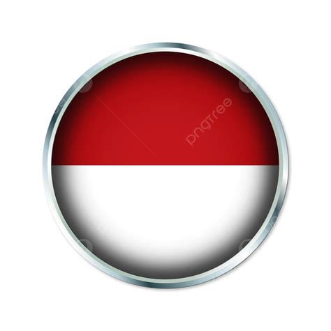 Indonesia Round Flag With Transparent Background Vector Indonesia