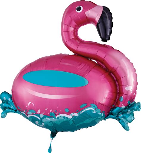 Giant Flamingo Pool Float Foil Balloon For Summerpool Party Helium Inflation Included 30 In
