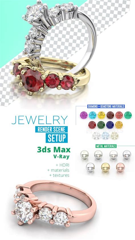 Jewelry 3d Render Scene Setups For 3ds Max With V Ray Jewelry