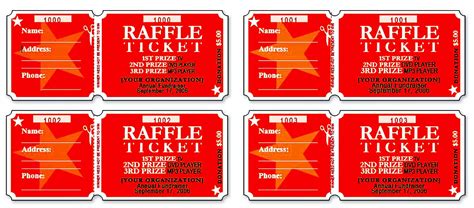 Printable Raffle Ticket Template Mous Syusa