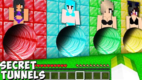 What Is In The New Secret Girls Tunnels In Minecraft Secret Tunnels
