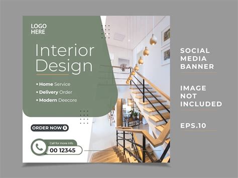 Premium Vector Interior Design Banner Collections Vector Template