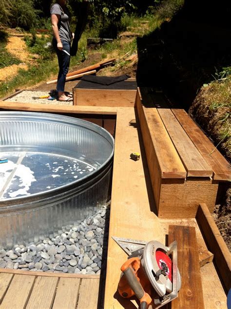 Galvanized Stock Tank Turned Into A Simple Diy Pool Eco Snippets