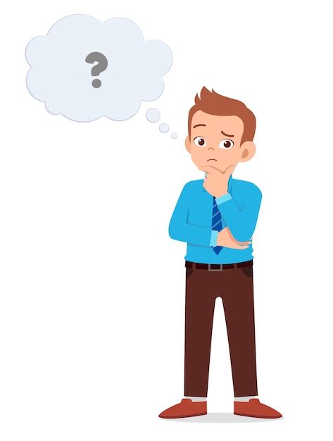 premium vector good looking man with question mark above the head