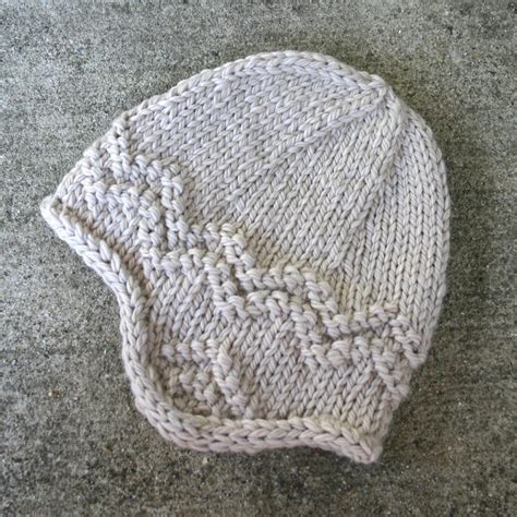 Free knitting pattern for an adult's earflap hat, knit in bulky weight ...