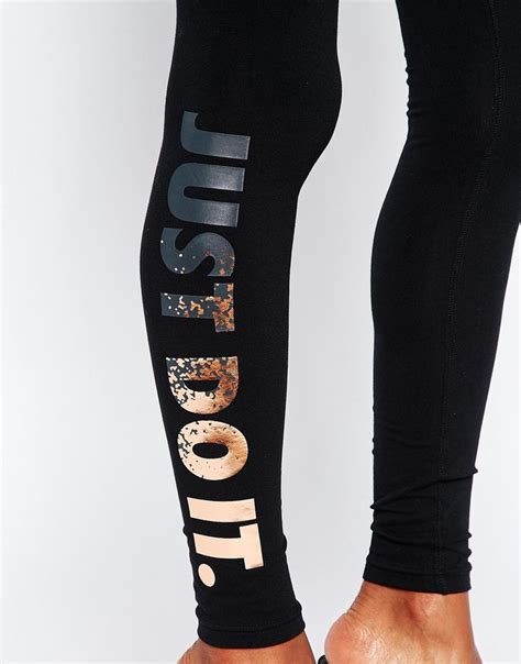 Nike Leg A See Just Do It Legging With Foil Logo At Just Do