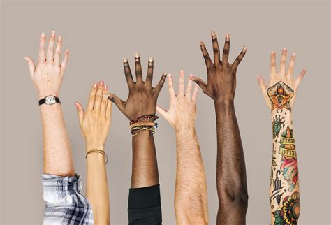 Diversity hands raised up gesture | BountyJobs