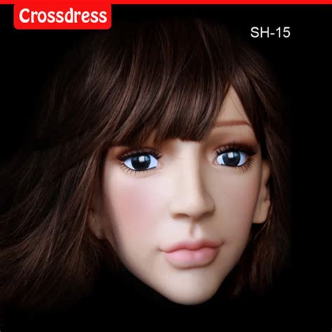 New Sh 15 Top Quality Silicone Female Masks Crossdresser Human Face