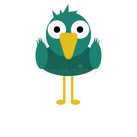 Bird Mallard Duck Cute Animal Cartoon Character For Kids Stock Vector