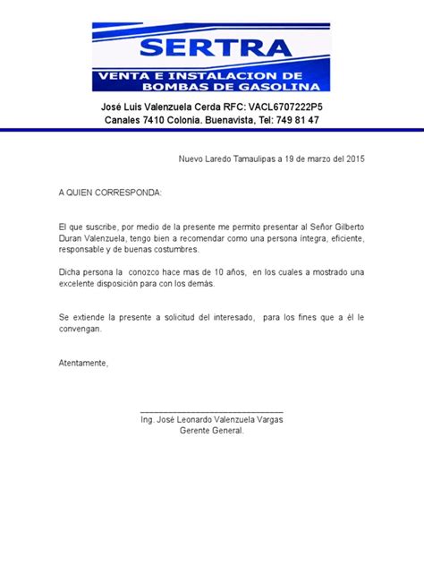 Uno de los puntos claves en una carta de recomendación personal es saber si esta se dirige a una persona en específico. Carta de Recomendación Personal y Laboral